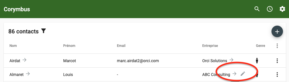 Edit button from list rows